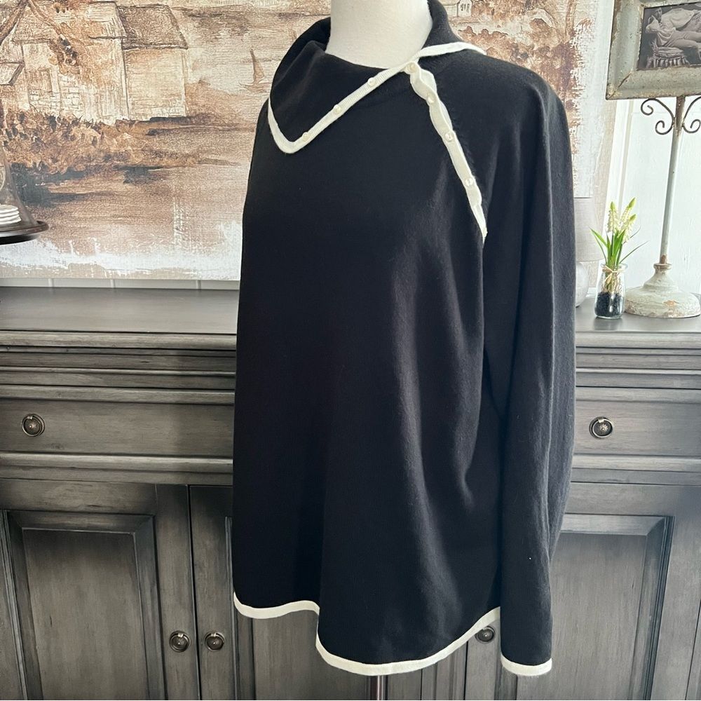 Fashion Bug Black and White Sweater size 26/28W - Picture 7 of 10